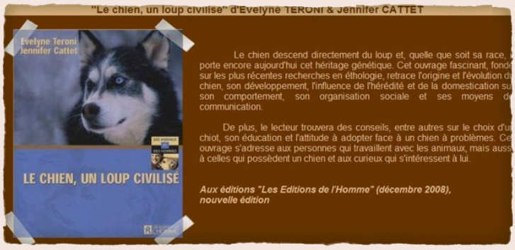 Extrait du livre Le chien, un loup civilisé